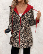 Juliette - Women's Reversible Zip-Front Coat with Animal Print Interior