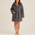 Juniper - Women's Plush Fleece Wrap Robe with Hood