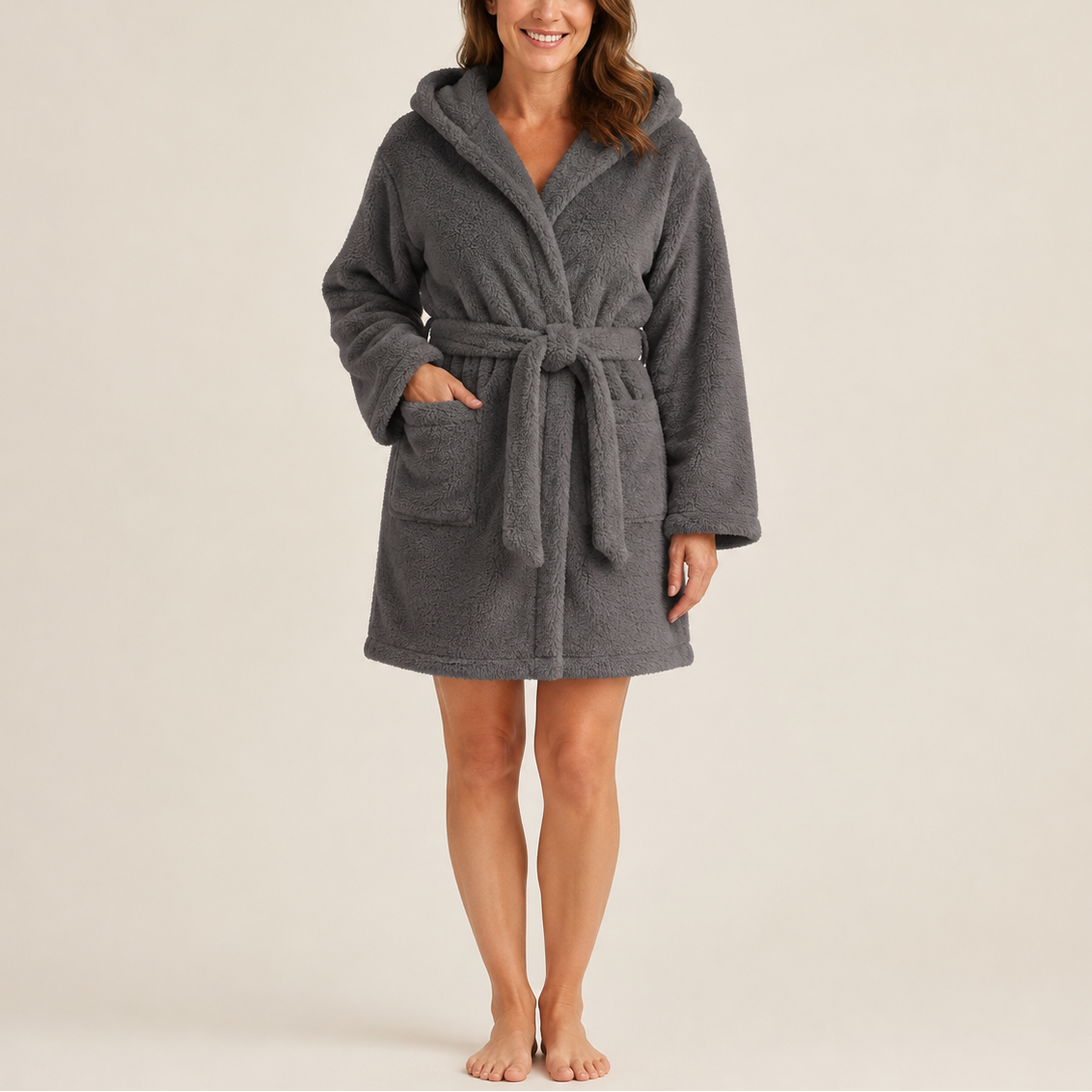 Juniper - Women's Plush Fleece Wrap Robe with Hood