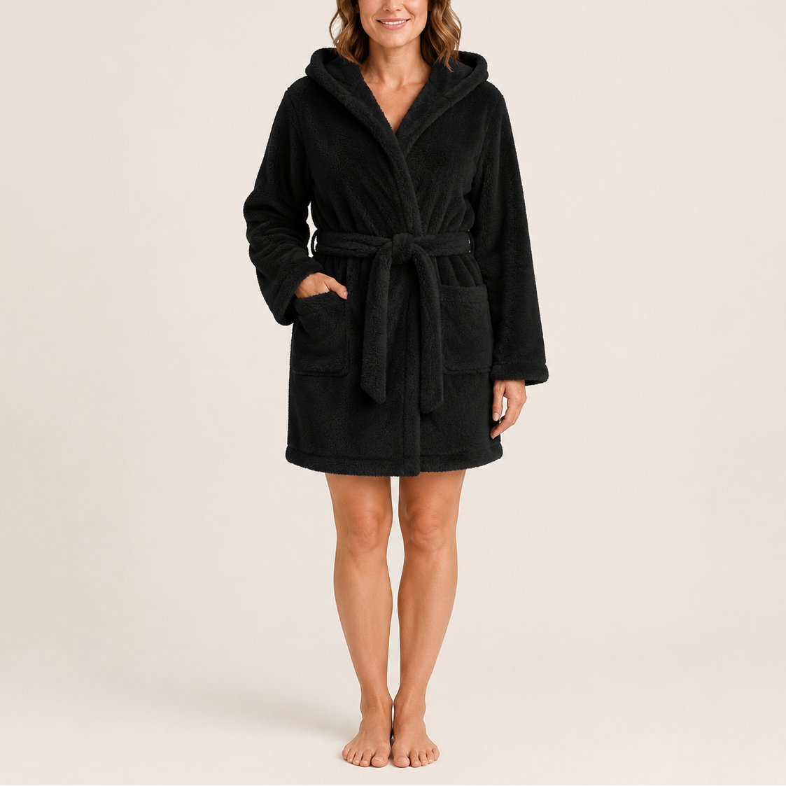 Juniper - Women's Plush Fleece Wrap Robe with Hood