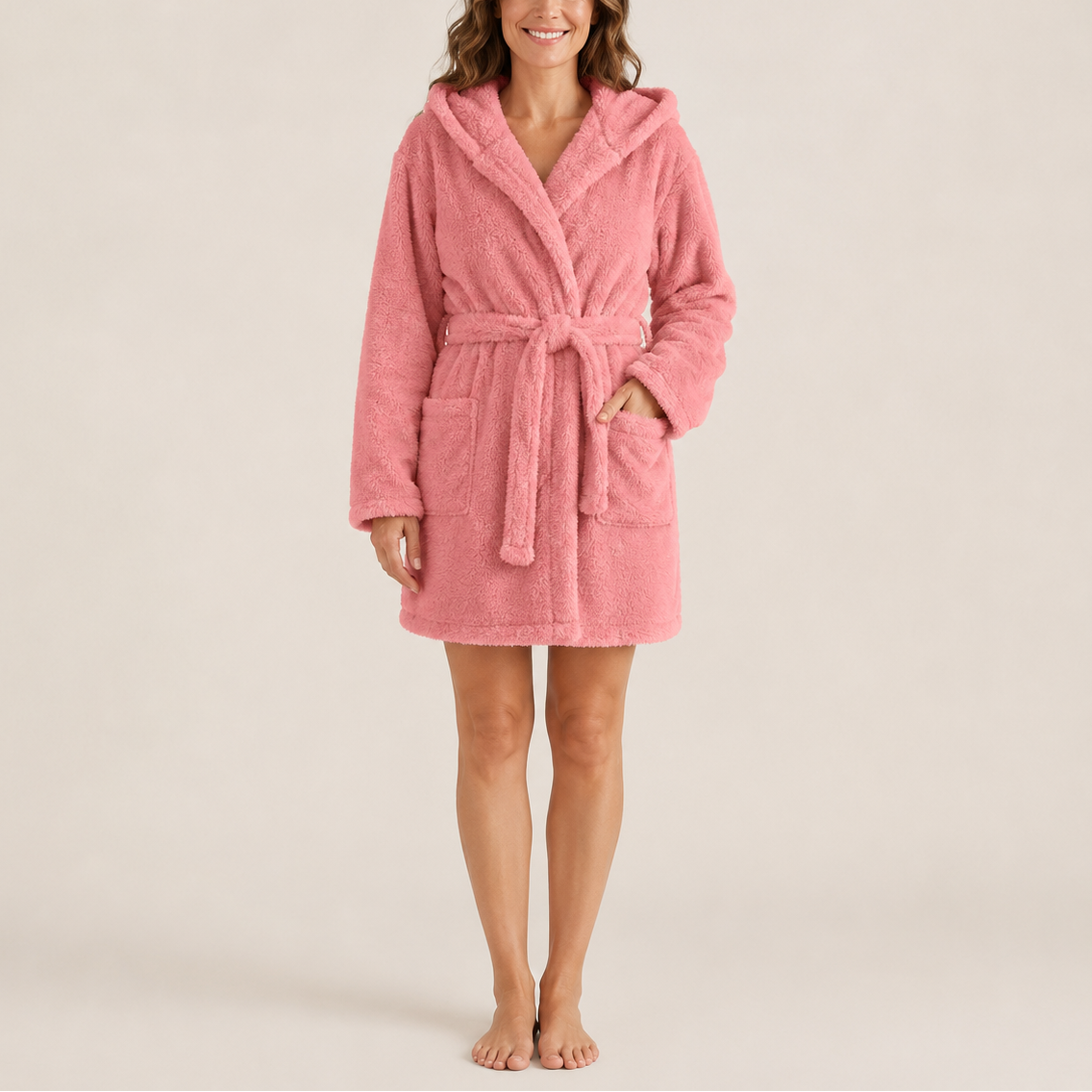 Juniper - Women's Plush Fleece Wrap Robe with Hood