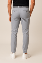 Kai - Men's Tapered Stretch Chinos with Textured Belt