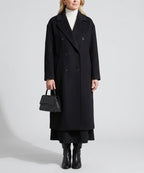 Karsyn - Women's Double-Breasted Wool Coat with Button Cuffs