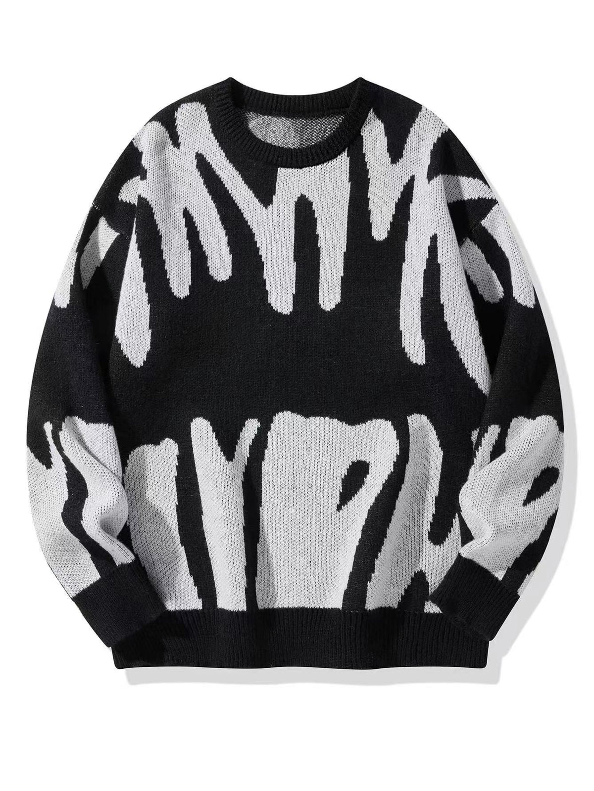 Kasper - Men's Drip-Pattern Crewneck Sweater