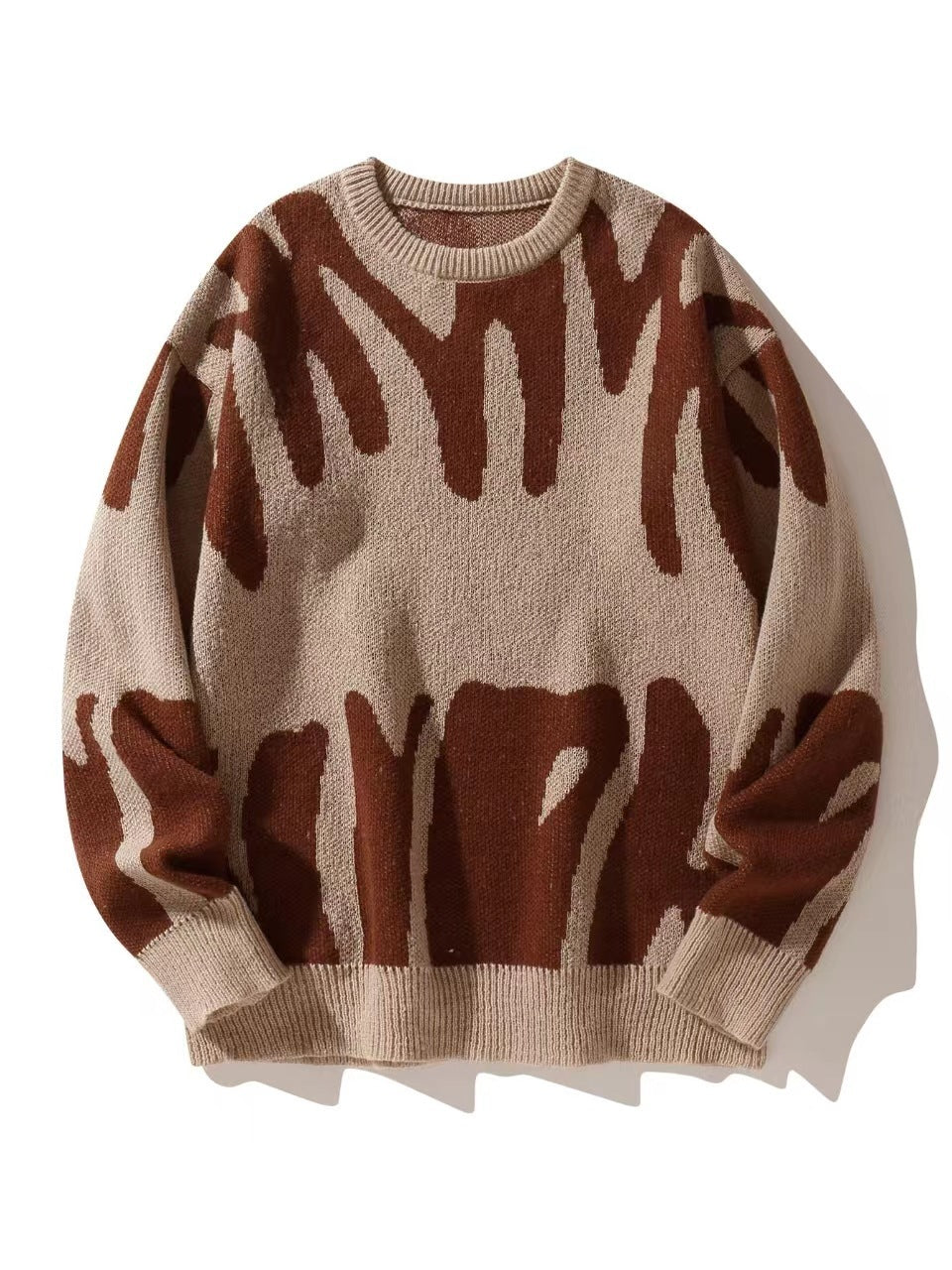 Kasper - Men's Drip-Pattern Crewneck Sweater