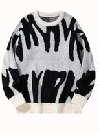 Kasper - Men's Drip-Pattern Crewneck Sweater