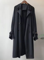Katalina - Women's Long Double-Breasted Trench Coat 