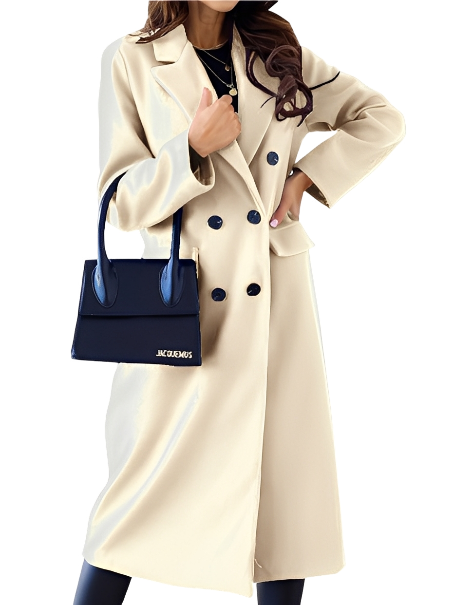 Kayla - Women's Classic Double-Breasted Wool Coat