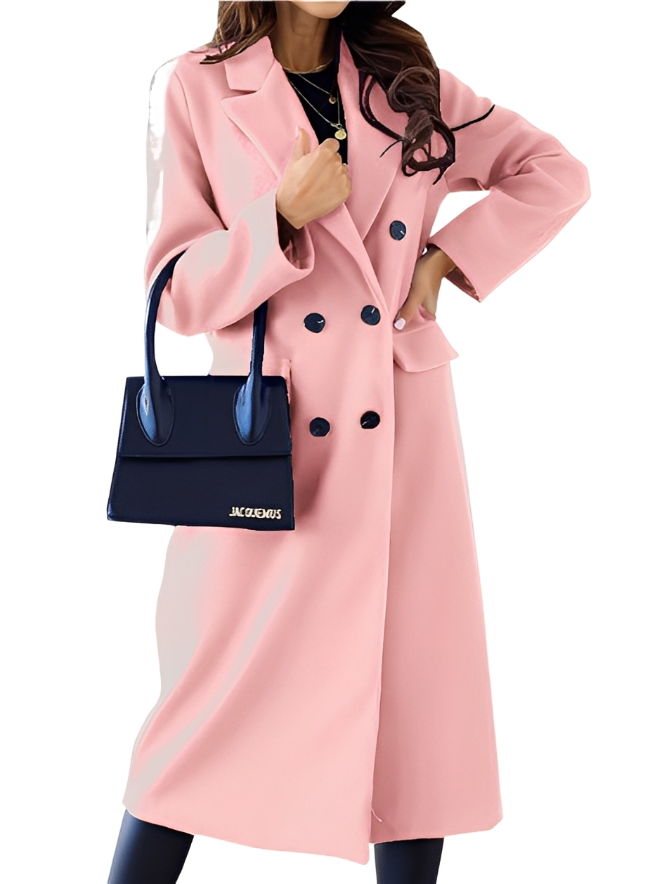 Kayla - Women's Classic Double-Breasted Wool Coat