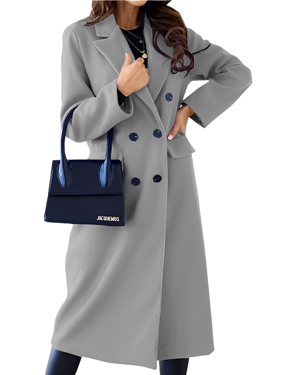 Kayla - Women's Classic Double-Breasted Wool Coat