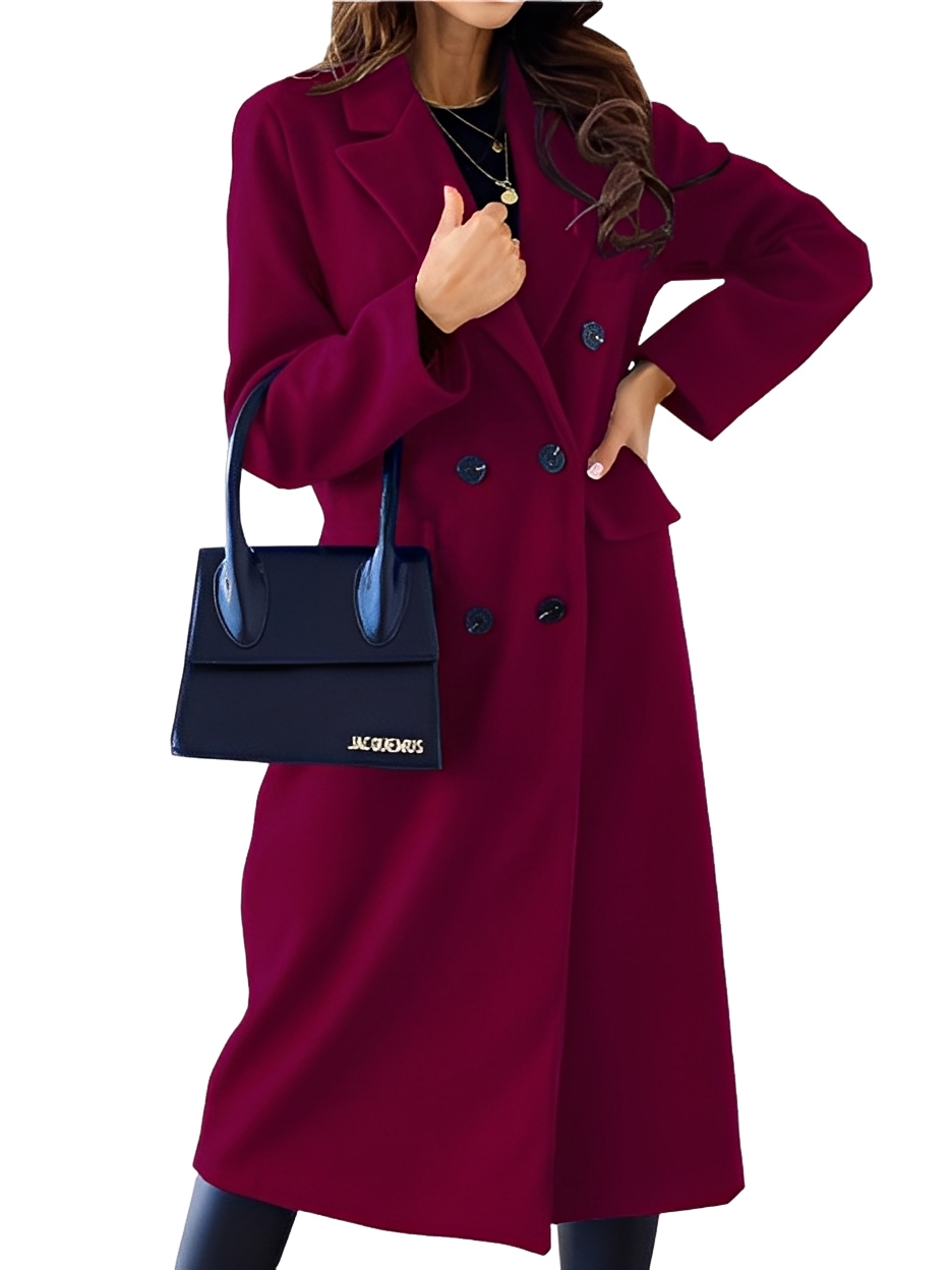 Kayla - Women's Classic Double-Breasted Wool Coat