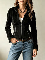 Kaylee - Women's Tailored Full-Zip Jacket with Lace Trim 5