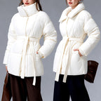 Kelly - Women's Padded Quilted Jacket with Tie Waist 2