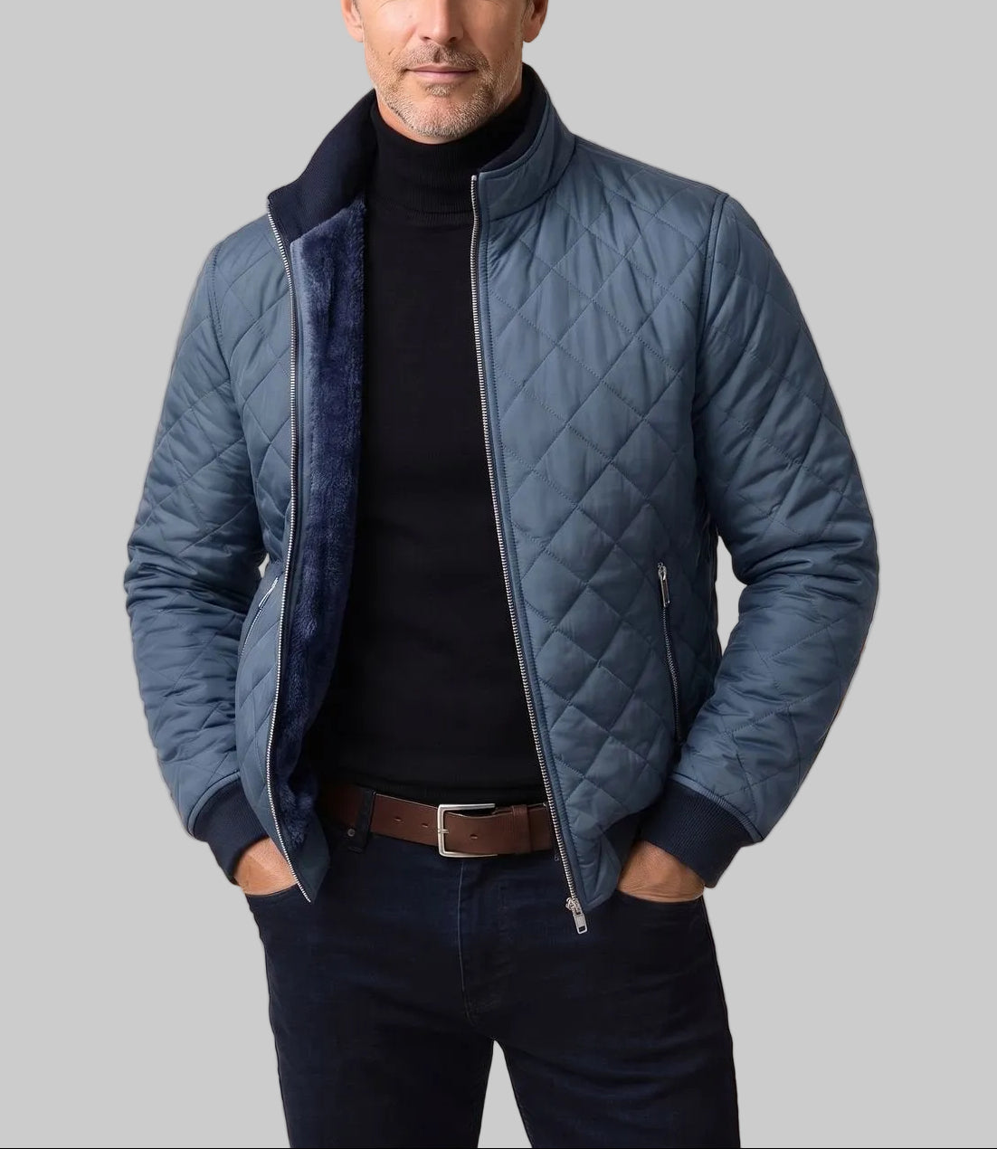 Keon - Men’s Quilted Fleece-Lined Zip Jacket