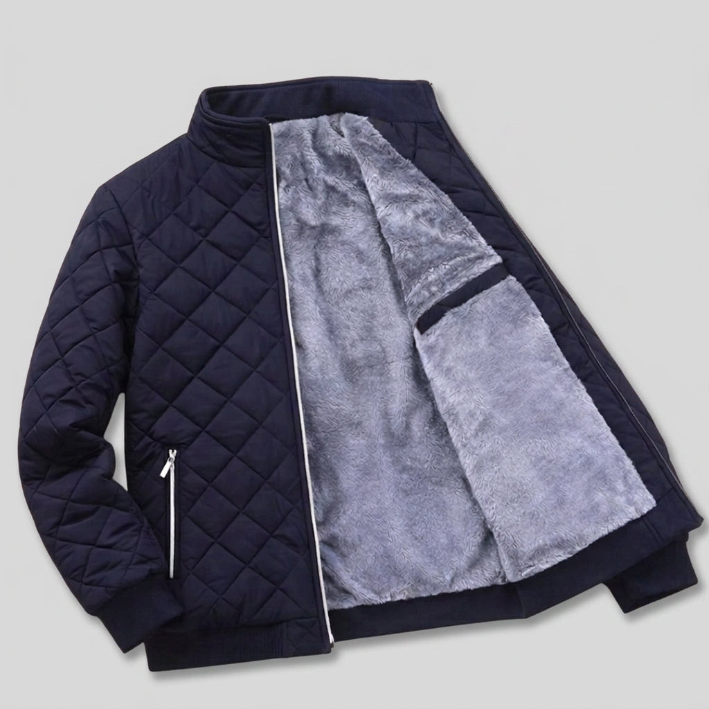 Keon - Men’s Quilted Fleece-Lined Zip Jacket
