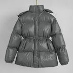 Kesha - Women's Hooded Cinched Puffer Jacket 4