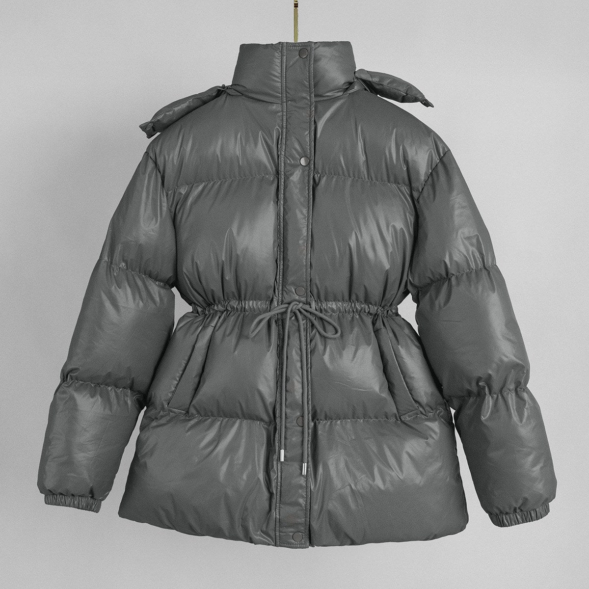 Kesha - Women's Hooded Cinched Puffer Jacket 4