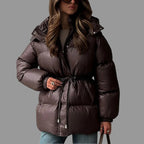 Kesha - Women's Hooded Cinched Puffer Jacket 6