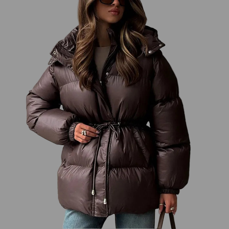 Kesha - Women's Hooded Cinched Puffer Jacket 6