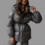 Kesha - Women's Hooded Cinched Puffer Jacket 7