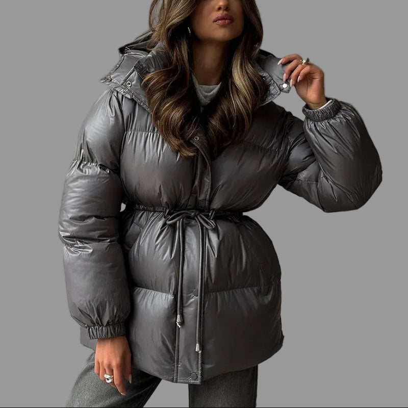 Kesha - Women's Hooded Cinched Puffer Jacket 7