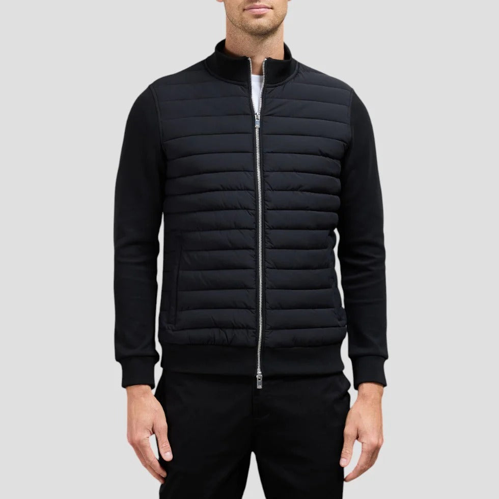 Kevin - Men's Quilted Hybrid Bomber Jacket