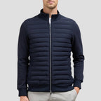 Kevin - Men's Quilted Hybrid Bomber Jacket
