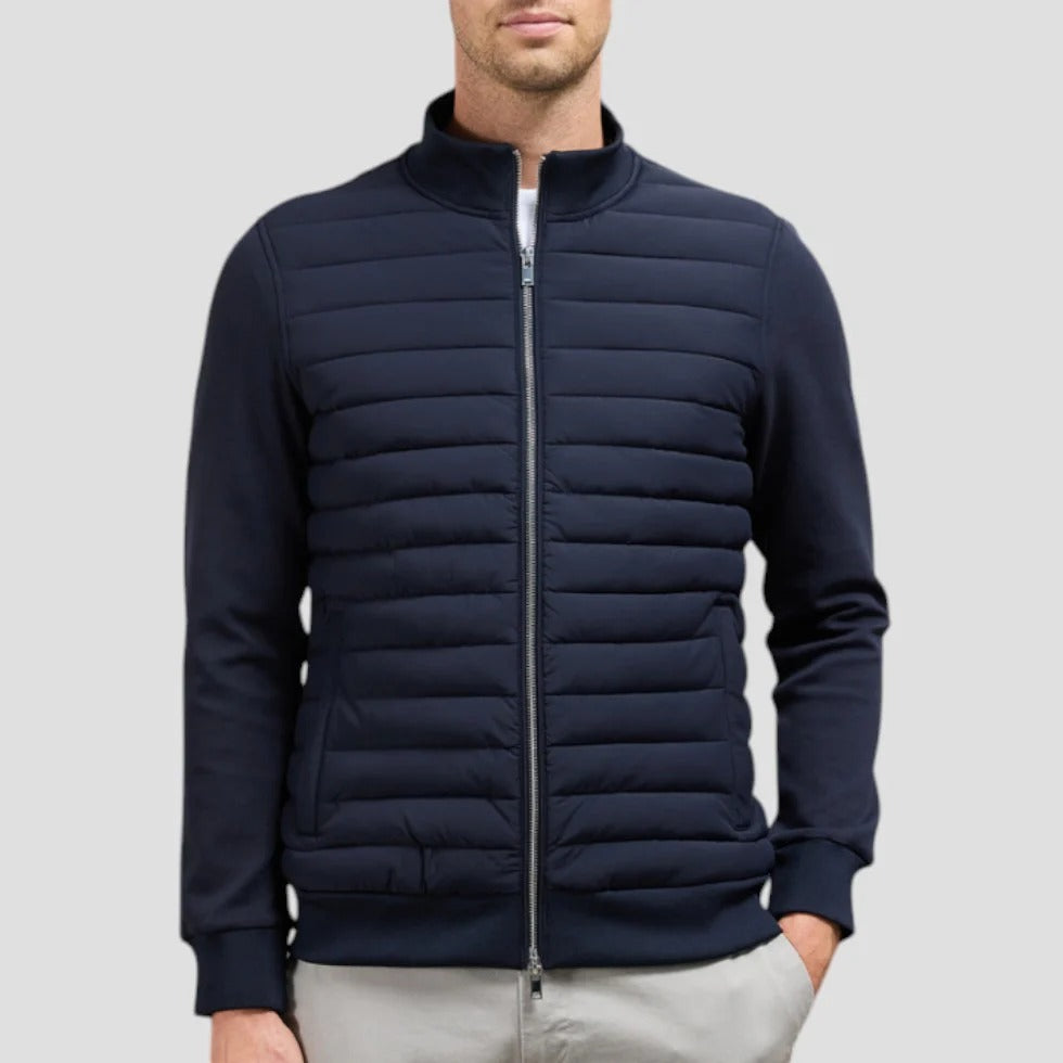 Kevin - Men's Quilted Hybrid Bomber Jacket