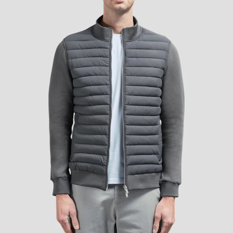Kevin - Men's Quilted Hybrid Bomber Jacket