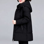 Kierra - Women's Geometric Quilted Long Puffer Coat 1