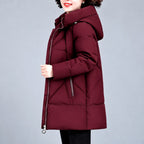 Kierra - Women's Geometric Quilted Long Puffer Coat 2