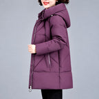 Kierra - Women's Geometric Quilted Long Puffer Coat 3