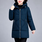 Kierra - Women's Geometric Quilted Long Puffer Coat 5