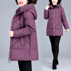 Kierra - Women's Geometric Quilted Long Puffer Coat 8