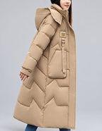 Kimber - Women's Zip Front Long Puffer Coat
