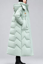 Kimber - Women's Zip Front Long Puffer Coat