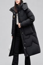 Kimber - Women's Zip Front Long Puffer Coat