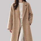 Kimberly - Women's Notched-Lapel Wool-Blend Coat