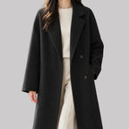 Kimberly - Women's Notched-Lapel Wool-Blend Coat