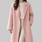 Kimberly - Women's Notched-Lapel Wool-Blend Coat