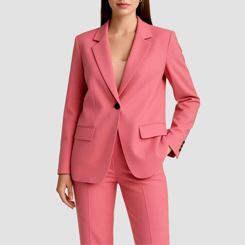Lamia - Women's Notched Lapel Tailored Suit Set 2