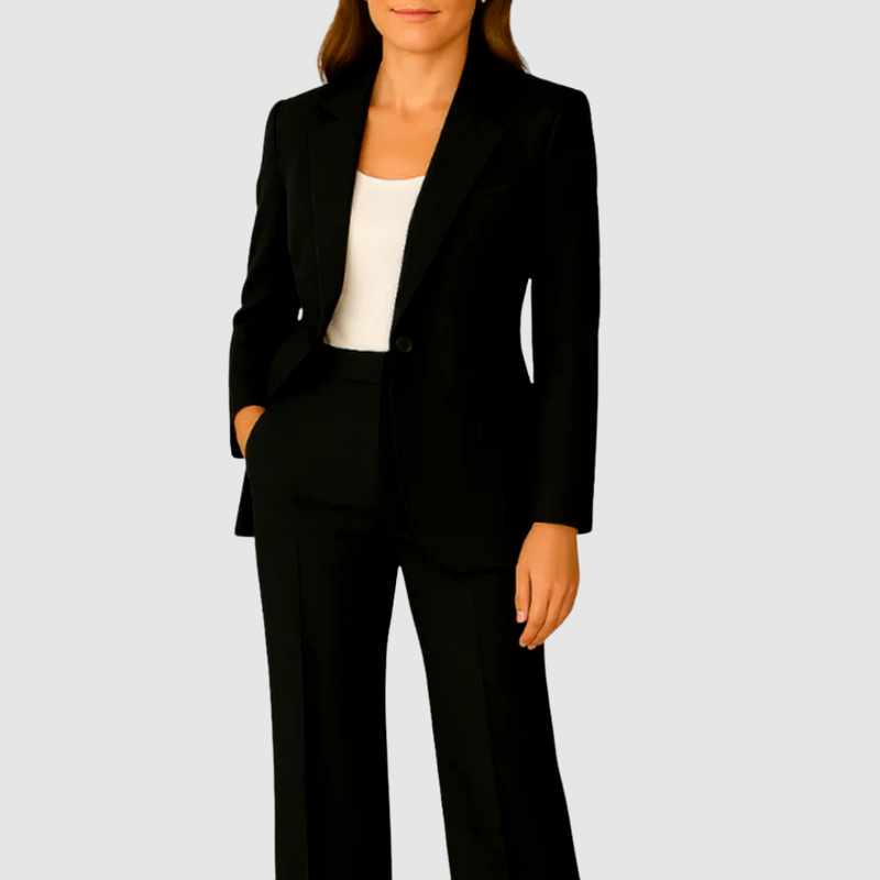 Lamia - Women's Notched Lapel Tailored Suit Set 4