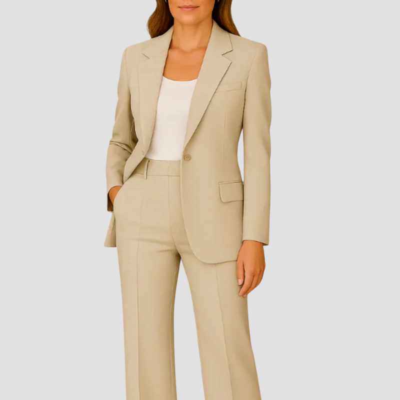 Lamia - Women's Notched Lapel Tailored Suit Set 5
