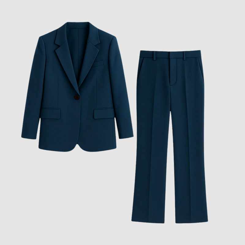 Lamia - Women's Notched Lapel Tailored Suit Set 6