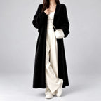 Lauren - Women's Longline Fuzzy Knit Open-Front Cardigan 4