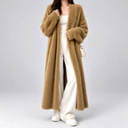 Lauren - Women's Longline Fuzzy Knit Open-Front Cardigan 5