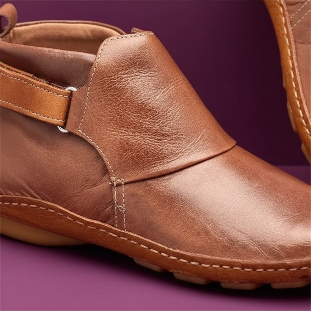 Leah - Women's Classic Leather Ankle Boots