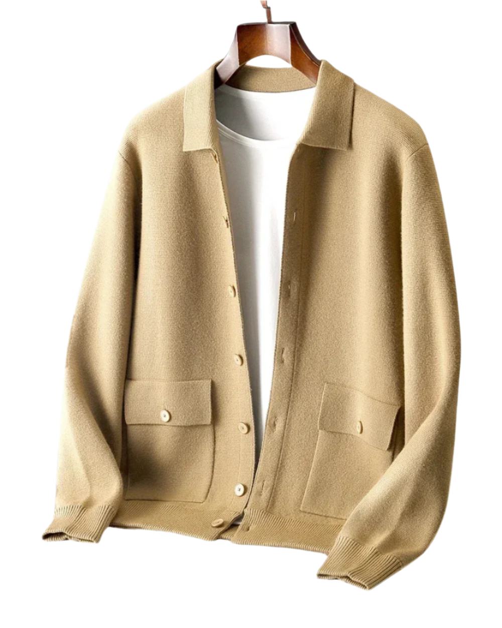 Lennart - Men's Button-Front Merino Cardigan