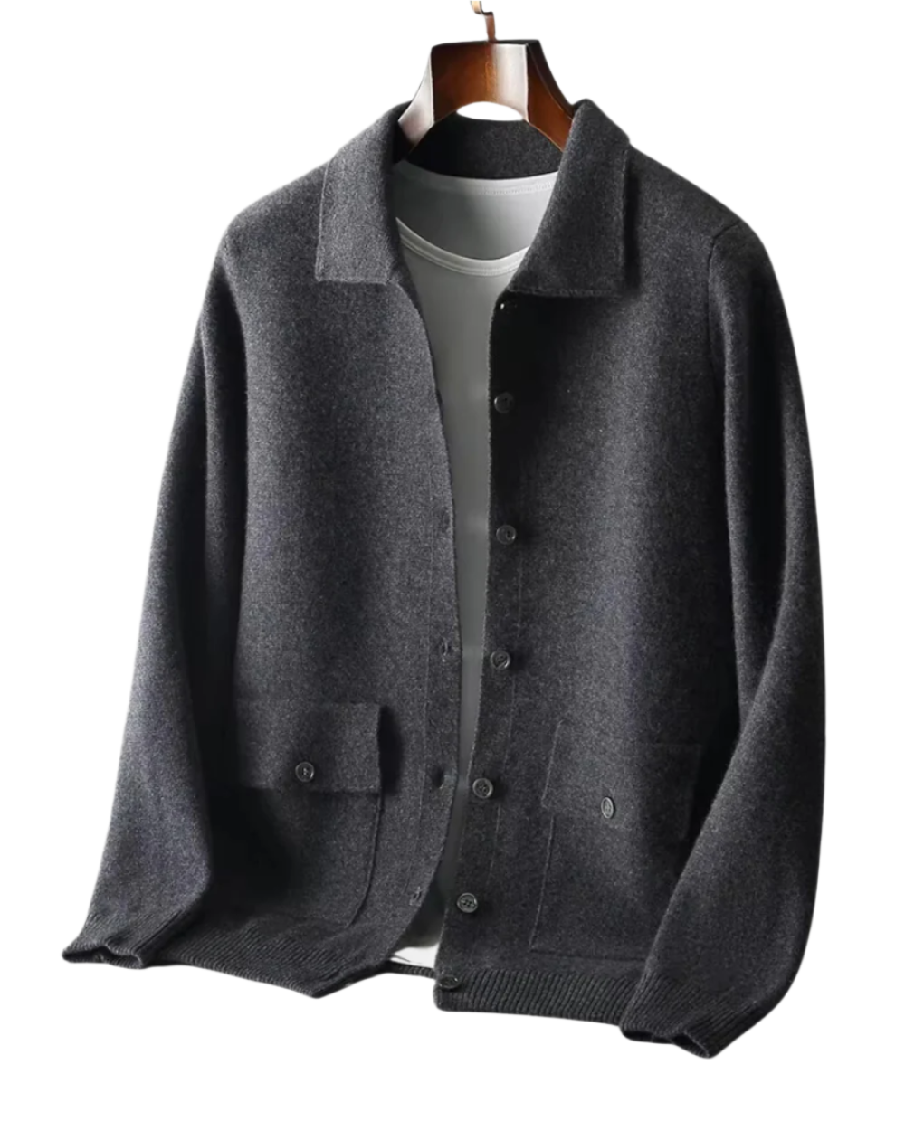 Lennart - Men's Button-Front Merino Cardigan
