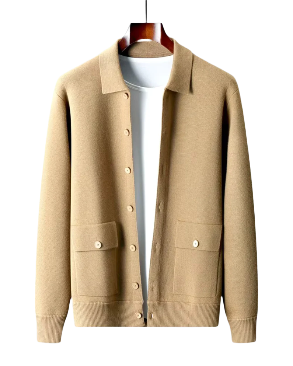 Lennart - Men's Button-Front Merino Cardigan